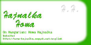 hajnalka homa business card